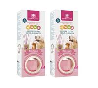 CRISTALINAS. Ambientador & Absorbe Olor Mikado para Mascotas. 0% Alcohol. Mas de 4 semanas de duración. Aroma Limpio. (2x30ml)