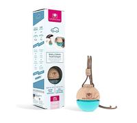 CRISTALINAS | Ambientador Esfera para Coche| Aroma Bebé y Colonia | Absorbe Olores | Larga Duración 8 Semanas | Multiposición pinza o colgante | 6 ml | 0% Alcohol