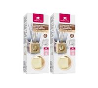 CRISTALINAS. Ambientador Mikado. Cubo de Madera con Varillas de ratán. 0% Alcohol Mas de 4 semanas de duración. 30ml. Aroma Vainilla. (Pack 2)