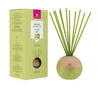 CRISTALINAS. Ambientador MIKADO Premium. Difusor esférico con varillas de ratán. 0% Alcohol.Mas de 16 semanas de duración. 180ml. Aroma Manzana