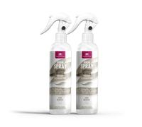 CRISTALINAS | Pack 2 Aerosol Ambientador Spray Pulverizador Absorbe Malos Olores | Para Casa, Cocina, Baño, Coche | Apto para Textiles | 250ml | No Contiene Gas (2x250ml, Lino Blanco)