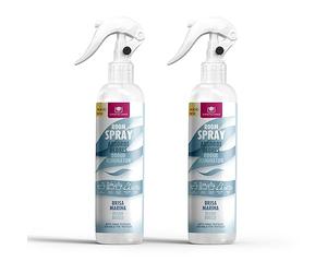 CRISTALINAS | Pack 2 Aerosol Ambientador Spray Pulverizador Absorbe Malos Olores | Para Casa, Cocina, Baño, Coche | Apto para Textiles | 2x250ml | No Contiene Gas (Brisa marina, 2x250ml)