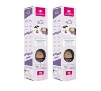 CRISTALINAS | Pack 2 Ambientador Esfera para Coche| Aroma Frutos del Bosque | Absorbe los Malos Olores | Larga Duración 8 Semanas | Multiposición pinza o colgante | 6 ml | 0% Alcohol