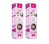 CRISTALINAS | Pack 2 Ambientadores Esfera para Coche | Aroma a Moras | Absorbe los Malos Olores de tu Vehículo con un agradable Aroma | Larga Duración 8 Semanas | 6 ml | 0% Alcohol