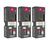 CRISTALINAS | Pack 3 Ambientador Hogar Mikado | 100% Puro | Larga Duración 8 Semanas | 3x35ml | 0% Alcohol (Sándalo y cedro, 3x35ml)