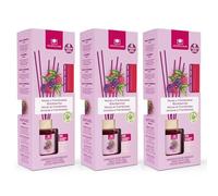 CRISTALINAS | Pack 3 Ambientador Mikado | 100% Puro | Larga Duración 8 Semanas | 3x35ml | 0% Alcohol (Moras y frambuesas, 3x35ml)