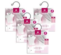 CRISTALINAS | Pack 4 Ambientador Percha para Armario | Cerámica Sólida | Larga Duración 8 Semanas | 0% Alcohol (PACK 4, Aroma a Limpio)