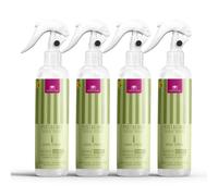 CRISTALINAS | Pack 4 Ambientador Spray Pulverizador Absorbe Malos Olores | Para Casa, Cocina, Baño, Coche | Apto para Textiles | 4x250ml (Pistacho)
