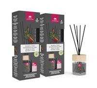 CRISTALINAS | Pack de 2 Ambientadores Hogar Mikado para Hogar | Aroma Sándalo y cedro | Larga Duración 8 Semanas | 2x35ml | 0% Alcohol
