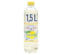 CRISTALINE - Agua aromatizada con jugo de limón, 1,5 l, 4 piezas