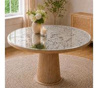 Cristalium Protector de Mesa Redondo Biselado Onyx Envejecido 70 cm | Cristal espejo de 4 mm, sin colgador; para apoyar sobre mesas y muebles, fabricado bajo pedido en España