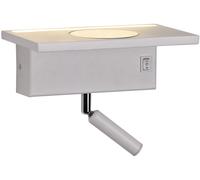 Cristalrecord Aplique pared blanco con 2 luces led independientes y puerto usb