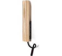Cristalrecord Aplique pared negro vertical de madera rústico con foco orientable
