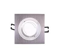 CristalRecord Foco empotrable basculante cuadrado, aluminio