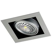 CristalRecord - Foco empotrable de techo Cuadrado Kardan Tecno Basculante 30º, Iluminación profesional, 1 Luz, 210 x 210 mm