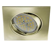 CristalRecord - Foco empotrable Techo Cuadrado Oro Viejo ECLO, Basculante 30º, Incluye portalámparas GU5.3