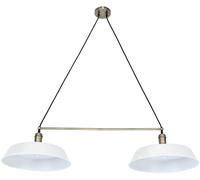 Cristalrecord Lámpara de techo 2 luces blanco moderno de metal