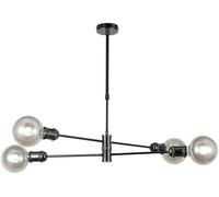 Cristalrecord Lámpara de techo grafito con 4 luces orientables de metal