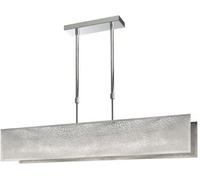 Cristalrecord Lámpara lineal 4 luces gris de acero inoxidable