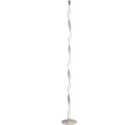 Cristalrecord Lampara pie led estilizada blanco con curvas de aluminio y acrílico