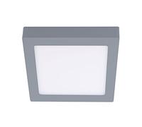 CristalRecord Novo Plafón De Superficie LED Cuadrado, 20 W, Gris