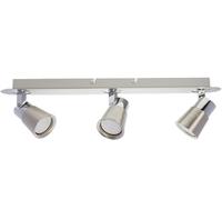 Cristalrecord Regleta de techo 3 luces orientables níquel