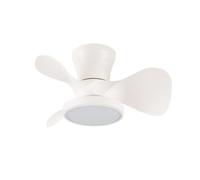 CRISTALRECORD Ventilador de techo LED Moll Blanco 20W 1900Lm CCT Dim