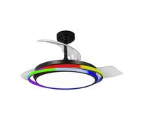 CRISTALRECORD Ventilador LED Antila RGB Negro 65W 6500Lm CCT Dim