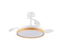 CRISTALRECORD Ventilador LED aspas plegables Panam Haya 72W 7920Lm CCT