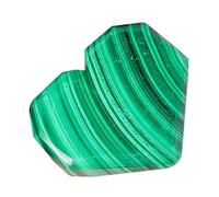 Cristals De Malaquita En Forma Corazón: Piedra De Malaquita Verde Cruda Con Superficies Irregulares Pulidas, Rebanada De Cristals De Curación Natural | Piedra De Cristals Para Elaboración De Joyas, Ex