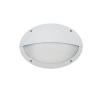 Cristher Dopo Lighting - Aplique de pared TEIA (L.33cm), uso exterior IP66, aplique de pared policarbonato exterior clásico ideal para balcones, terrazas, caminos o fachadas, E27 23W, blanco