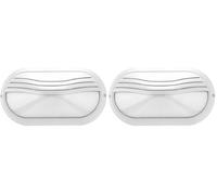 CRISTHER LIGHTING - Aplique de Pared Exterior PLAFF IP65 - Lámpara de Pared E27 hasta 42W - Plafón de Exterior en Termoplástico Blanco con Difusor Opal - Iluminación para Terraza, Fachada o Jardín