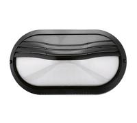 CRISTHER LIGHTING - Aplique de Pared Exterior PLAFF IP65 - Lámpara de Pared E27 hasta 42W - Plafón de Exterior en Termoplástico Negro con Difusor Opal - Iluminación para Terraza, Fachada o Jardín