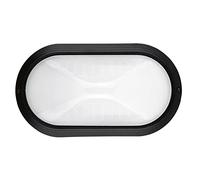 CRISTHER LIGHTING - Aplique de pared & techo PLAFF (L. 27cm), E27, 42W, IP65, termo plástico, negro- iluminación para fachadas, terrazas, balcones