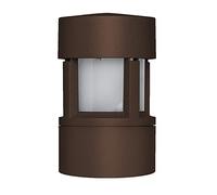 CRISTHER LIGHTING - Baliza MINI NICO marrón óxido portalámpara E27 máx.70W exterior IP65 (H.20,8cm). Baliza para zonas de paso en jardines o patios.