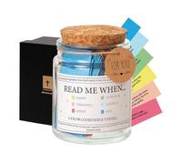 Cristian Bible Jar Emotions - Jar de notas de escrituras de vidrio hechas a mano, tarjetas de inspiración coloridas | Regalos basados en la fe para creyentes, jarra de oración y aliento, herramienta d