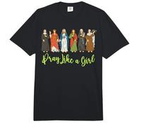 Cristiana Católica Mujeres Jesús Rezar Religiosa Niña Comfort Colors Adult Heavyweight T-Shirt