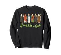 Cristiana Católica Mujeres Jesús Rezar Religiosa Niña Sudadera