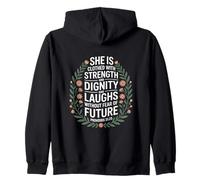 Cristiana Fuerza Dignidad Ríe Futuro Sudadera con Capucha