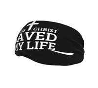 Cristianismo Cristo Jesús Salva Mi Vida 1 Unisex Headband Absorbente Diadema Deportiva Antideslizante Cinta Sudor Cabeza para Yoga Gimnasio Tenis Entrenamiento