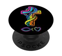 Cristianismo Cruz Profesor Cristiano Steamwave PopSockets PopGrip Adhesivo
