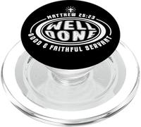 Cristiano Bien Hecho Buen Siervo Fiel Verso de la Biblia PopSockets PopGrip para MagSafe