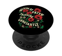 Cristiano caminando por fe tropezando constantemente en la PopSockets PopGrip Adhesivo