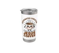 Cristiano Con Cafeína. Empiezo Mi Día Con Jesús Y Café. Vaso térmico de acero inoxidable de doble pared