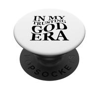 Cristiano Divertido confiando en Dios Era Religiosos Hombres y Mujeres PopSockets PopGrip Adhesivo