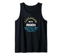 Cristiano Feliz Pascua Jesús ha resucitado Él ha resucitado Amanecer Camiseta sin Mangas
