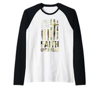 Cristiano Inspirador de Camuflaje Militar Camiseta Manga Raglan