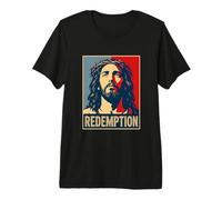Cristiano Jesús REDENCIÓN Cruz Salvación Camiseta Premium