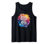 Cristiano Jesús Te Amó Primero 1 Juan 4:19 Camiseta sin Mangas