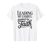 Cristiano Liderando Mi Familia Fe Religioso Marido Hombres Camiseta